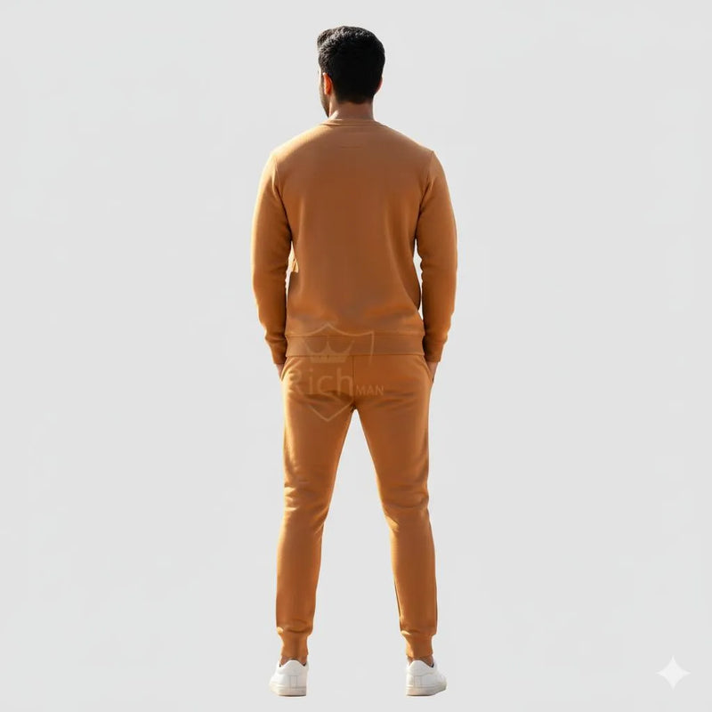 2 Pcs Men's Fleece Printed Track Suit