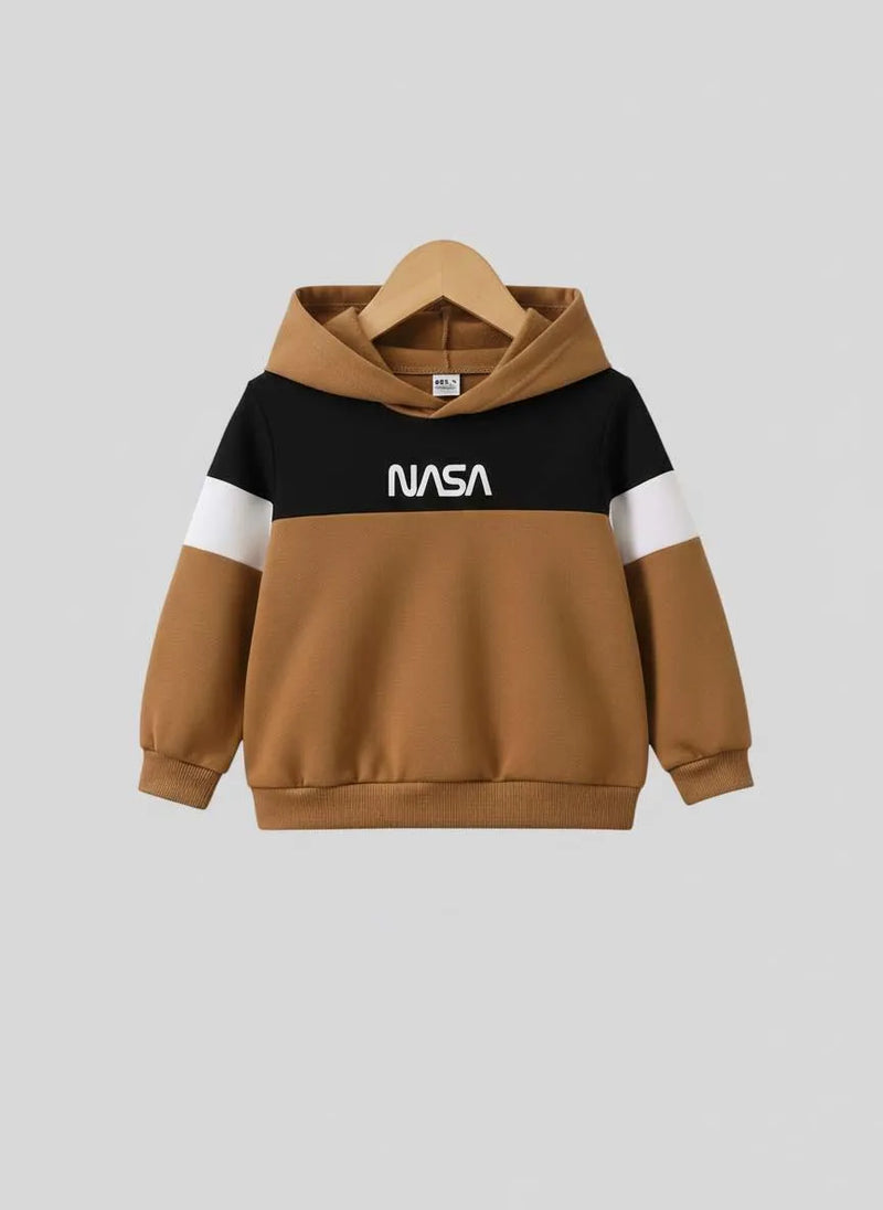 2 Pcs Girl's Polyester Fleece Plain Hoodie