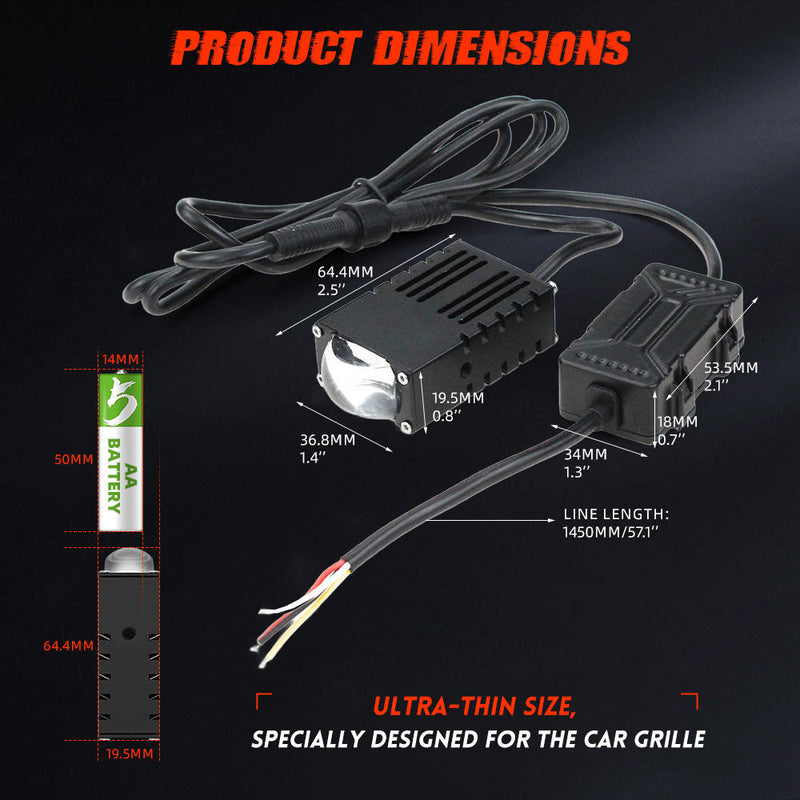 3inch Projector Lens Slim Front Offroad Mini Spot LED Light