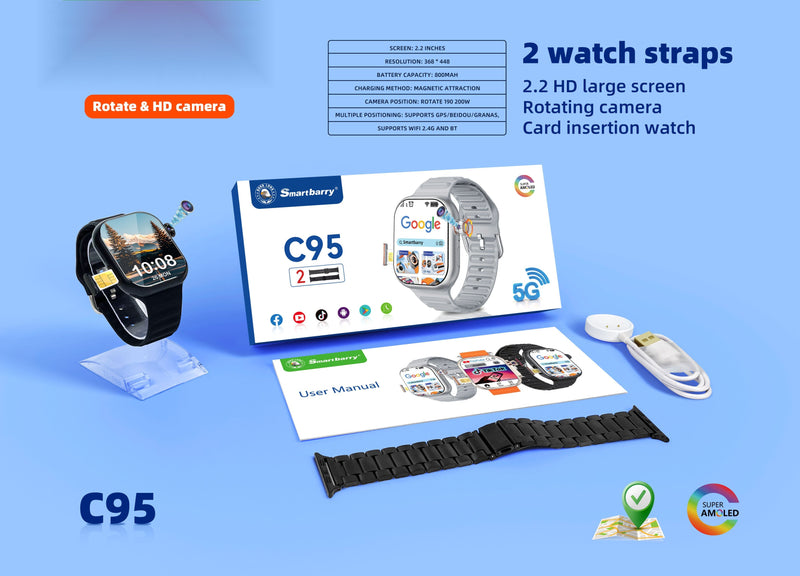 Smart Watch with Sim Card  Waterproof HD Video Call