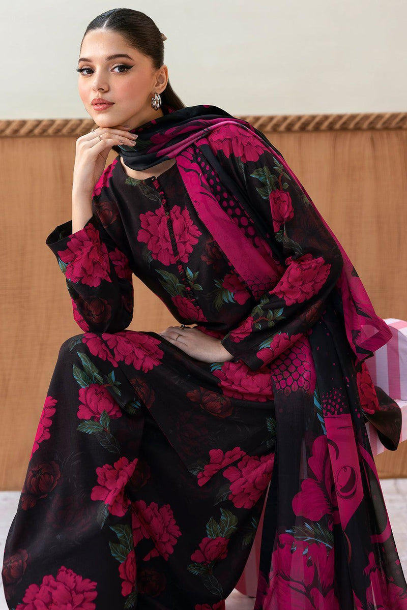 3 Pcs Women's Unstitched Digital Print Suit